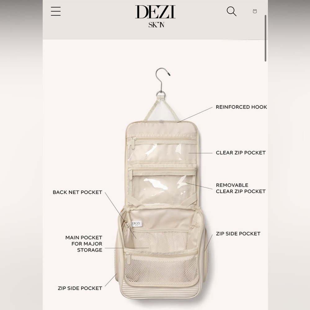 DEZI Cream Pack it All Multipurpose Travel Bag